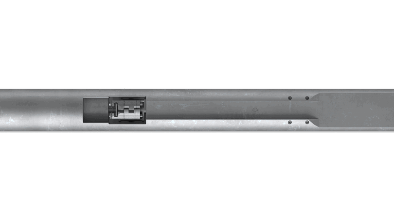 Axter Line Cutter tool with a metallic body and specialized cutting mechanism designed for efficient control line retrieval in downhole operations.